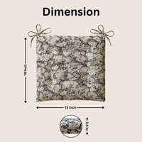 Luxe Home International Polyester Chair Cushion Pad for Office Chair , Soft Cushioned Seat Pad with Ties, Washable & Comfortable Chair Cushion 18X18 Inch, White (Pack of 2) - 45x45 cm, White
