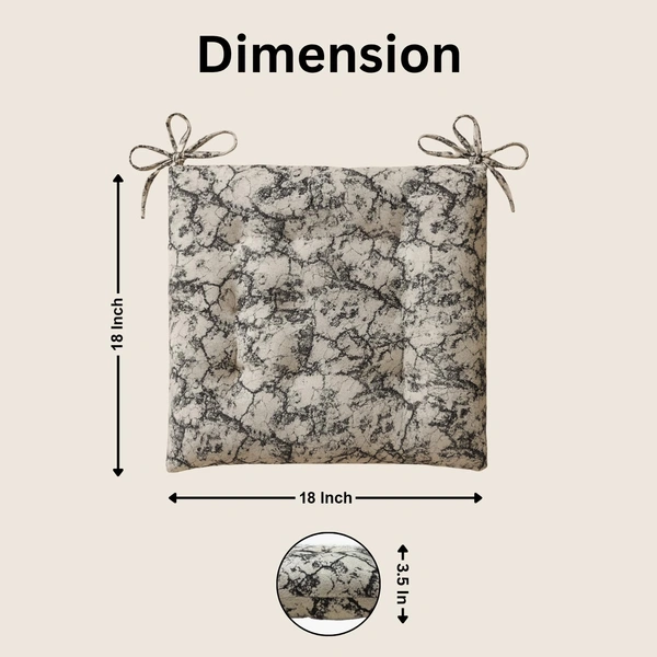 Luxe Home International Polyester Chair Cushion Pad for Office Chair , Soft Cushioned Seat Pad with Ties, Washable & Comfortable Chair Cushion 18X18 Inch, White (Pack of 2) - 45x45 cm, White