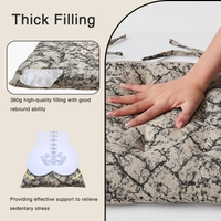 Luxe Home International Polyester Chair Cushion Pad for Office Chair , Soft Cushioned Seat Pad with Ties, Washable & Comfortable Chair Cushion 18X18 Inch, White (Pack of 2) - 45x45 cm, White