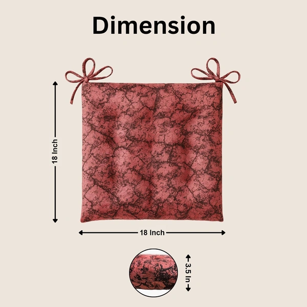 Luxe Home International Polyester Chair Cushion Pad for Office Chair , Soft Cushioned Seat Pad with Ties, Washable & Comfortable Chair Cushion 18X18 Inch, Red (Pack of 1) - 45x45 cm, Red