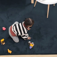 Luxe Home International Rabbit Fur Rectangular Carpet Soft Anti Slip Skid Mats For Bathroom Door 3X5 Feet (Anthra) Pc 1 - 3x5 Ft, Anthra