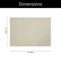 Luxe Home International Rectangular Table Placemat Pack of 2(Beige, PVC) - 30x46 cm, Beige