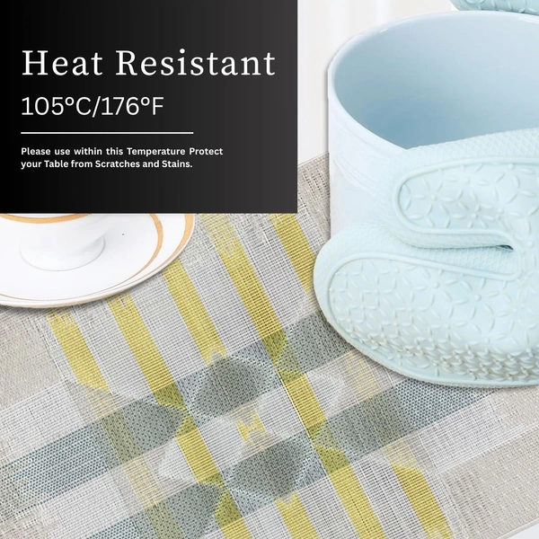 Luxe Home International Rectangular Table Placemat Pack of 2(White, PVC) - 30x46 cm, White