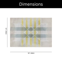 Luxe Home International Rectangular Table Placemat Pack of 2(White, PVC) - 30x46 cm, White