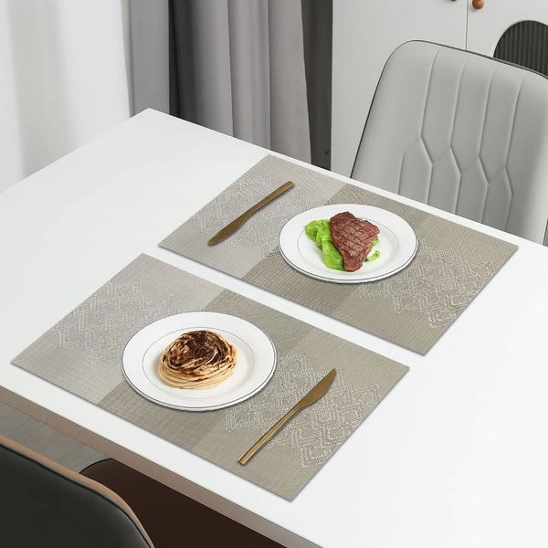 Luxe Home International Rectangular Table Placemat Pack of 2(Multicolor, PVC) - 30x46 cm, Multicolor