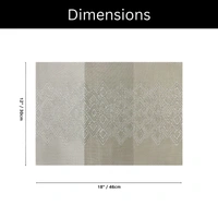 Luxe Home International Rectangular Table Placemat Pack of 2(Multicolor, PVC) - 30x46 cm, Multicolor