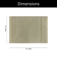 Luxe Home International Rectangular Table Placemat Pack of 2(Gold, PVC) - 30x46 cm, Gold