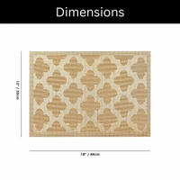 Luxe Home International Rectangular Table Placemat Pack of 2(Gold, PVC) - 30x46 cm, Gold