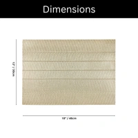 Luxe Home International Rectangular Table Placemat Pack of 2(Gold, PVC) - 30x46 cm, Gold