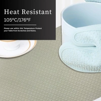 Luxe Home International Rectangular Table Placemat Pack of 2(Grey, PVC) - 30x46 cm, Grey