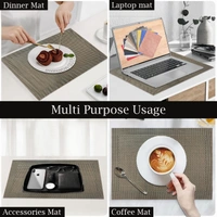 Luxe Home International Rectangular Table Placemat Pack of 2(Brown, PVC) - 30x46 cm, Brown