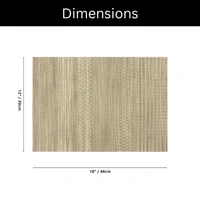 Luxe Home International Rectangular Table Placemat Pack of 2(Gold, PVC) - 30x46 cm, Gold