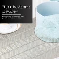 Luxe Home International Rectangular Table Placemat Pack of 2(Silver, PVC) - 30x46 cm, Silver