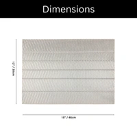 Luxe Home International Rectangular Table Placemat Pack of 2(Silver, PVC) - 30x46 cm, Silver