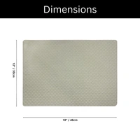 Luxe Home International Rectangular Table Placemat Pack of 4 (Grey, PVC) - 30x46 cm, Grey