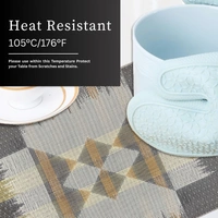 Luxe Home International Rectangular Table Placemat Pack of 4 (Black, PVC) - 30x46 cm, Black