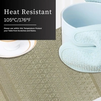 Luxe Home International Rectangular Table Placemat Pack of 4 (Gold, PVC) - 30x46 cm, Gold