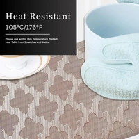 Luxe Home International Rectangular Table Placemat Pack of 4 (Brown, PVC) - 30x46 cm, Brown