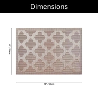 Luxe Home International Rectangular Table Placemat Pack of 4 (Brown, PVC) - 30x46 cm, Brown