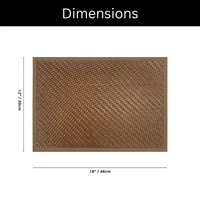 Luxe Home International Rectangular Table Placemat Pack of 4 (Brown, Polyester) - 30x46 cm, Brown