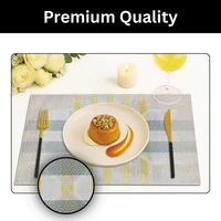 Luxe Home International Rectangular Table Placemat Pack of 4 (White, PVC) - 30x46 cm, White