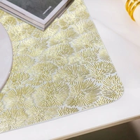 Luxe Home International Rectangular Table Placemat Pack of 4 (Gold, PVC) - 30x46 cm, Gold
