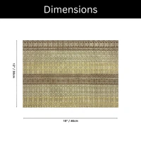 Luxe Home International Rectangular Table Placemat Pack of 6 (Brown, PVC) - 30x46 cm, Brown