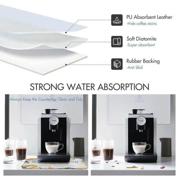 Luxe Home International Rectangular Table Placemat Pack of 6 (Yellow, Rubber) - 30x40 cm, Yellow