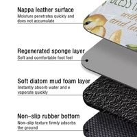 Luxe Home International Rectangular Table Placemat Pack of 6 (Yellow, Rubber) - 30x40 cm, Yellow