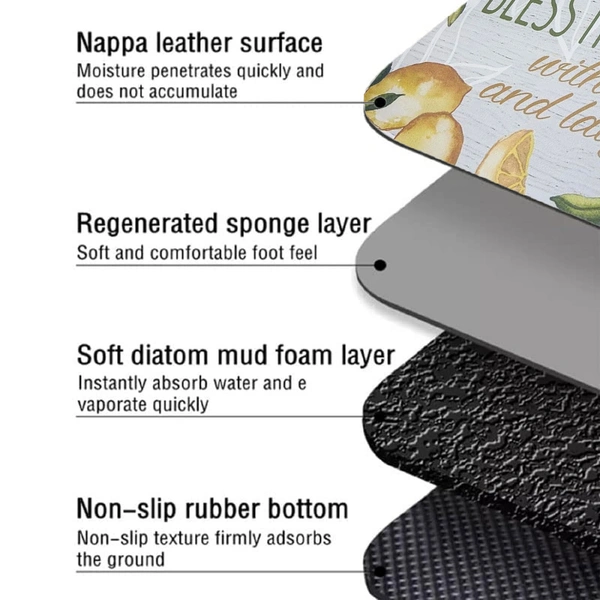 Luxe Home International Rectangular Table Placemat Pack of 6 (Yellow, Rubber) - 30x40 cm, Yellow