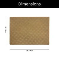 Luxe Home International Rectangular Table Placemat Pack of 6 (Brown, PVC) - 30x46 cm, Brown