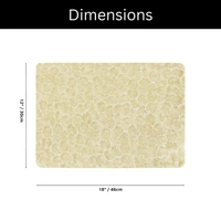 Luxe Home International Rectangular Table Placemat Pack of 6 (Gold, PVC) - 30x46 cm, Gold