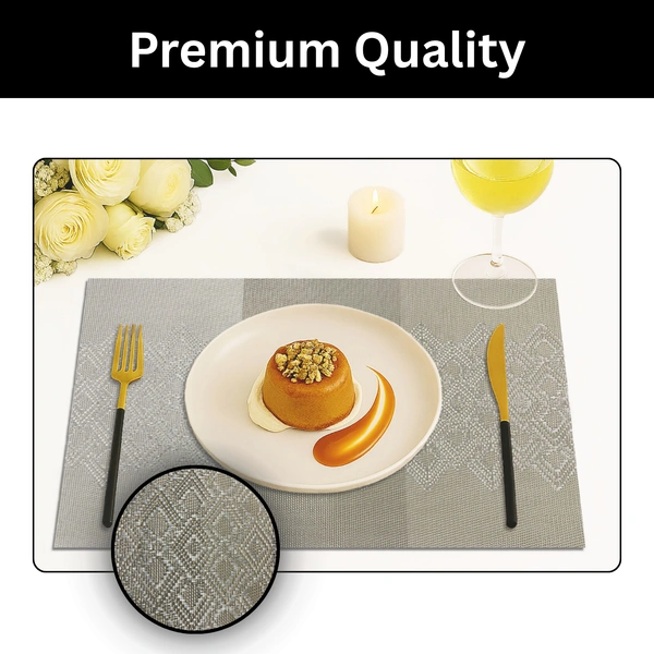 Luxe Home International Rectangular Table Placemat Pack of 6 (Multicolor, PVC) - 30x46 cm, Multicolor