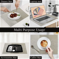 Luxe Home International Rectangular Table Placemat Pack of 6 (Multicolor, PVC) - 30x46 cm, Multicolor