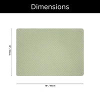 Luxe Home International Rectangular Table Placemat Pack of 6 (Green, PVC) - 30x46 cm, Green