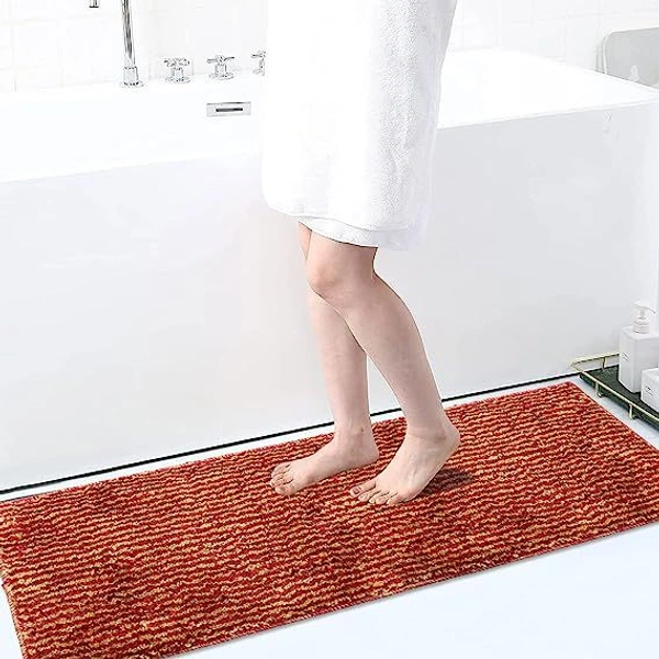 Luxe Home International Runner Comfort Microfiber 1600 GSM Anti-Skid ( 58x140 cm, Terra, Pack of 1 ) - Terra