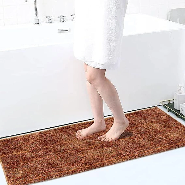 Luxe Home International Runner Comfort Microfiber 1600 GSM Anti-Skid ( 58x140 cm, Coffee, Pack of 1 ) - Coffee