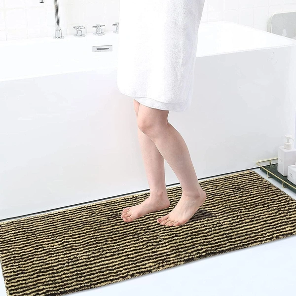 Luxe Home International Runner Comfort Microfiber 1600 GSM Anti-Skid ( 58x140 cm, Chocolate, Pack of 1 ) - Chocolate