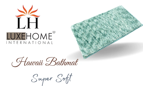 Luxe Home International Bathmat Hawaii Microfiber 2500 GSM Anti-Skid ( Gold , 40 Cm x 60 Cm , Pack of 1 ) - 40x60 cm, Gold