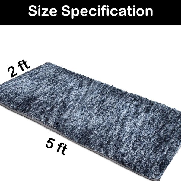 Luxe Home International Runner Hawaii Microfiber 2500 GSM Anti-Skid ( Charcoal , 2 Ft x 5 Ft , Pack of 1 ) - 2x5 Ft, Charcoal