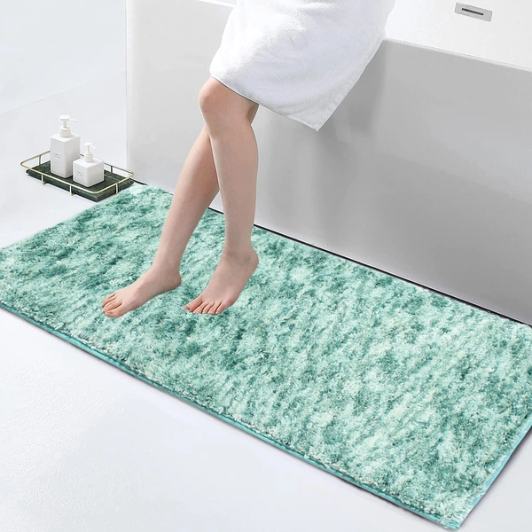 Luxe Home International Runner Hawaii Microfiber 2500 GSM Anti-Skid ( Aqua , 2 Ft x 5 Ft , Pack of 1 ) - 2x5 Ft, Aqua