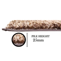 Luxe Home International Bathmat Hawaii Microfiber 2500 GSM Anti-Skid ( Rock Brown , 40 Cm x 60 Cm , Pack of 1 ) - 40x60 cm, Rock Brown