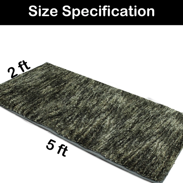 Luxe Home International Runner Hawaii Microfiber 2500 GSM Anti-Skid ( Hunter Green , 2 Ft x 5 Ft , Pack of 1 ) - 2x5 Ft, Hunter Green