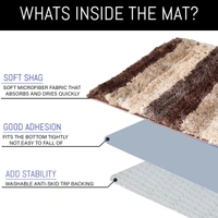 Luxe Home International Bathmat Jaricho Microfiber 2500 GSM Anti-Skid ( 40Cm x 60Cm , Amber , Pack of 2 ) - 40x60 cm, Amber