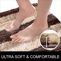 Luxe Home International Bathmat Jaricho Microfiber 2500 GSM Anti-Skid ( 40Cm x 60Cm , Amber , Pack of 2 ) - 40x60 cm, Amber