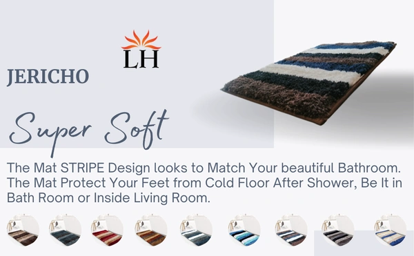 Luxe Home International Bathmat Jaricho Microfiber 2500 GSM Anti-Skid ( 40Cm x 60Cm , Sky , Pack of 1 ) - 40x60 cm, Sky