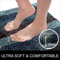 Luxe Home International Bathmat Jaricho Microfiber 2500 GSM Anti-Skid ( 60Cm x 90Cm , B.Green , Pack of 1 ) - 60x90 cm, B.Green