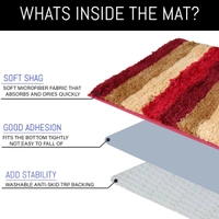 Luxe Home International Runner Jaricho Microfiber 2500 GSM Anti-Skid ( 2Ft x 5Ft , Cherry , Pack of 1 ) - 2x5 Ft, Cherry