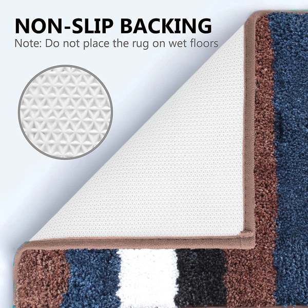 Luxe Home International Bathmat Jaricho Microfiber 2500 GSM Anti-Skid ( 60Cm x 90Cm , R.Brown , Pack of 1 ) - 60x90 cm, R.Brown