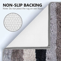 Luxe Home International Bathmat Jaricho Microfiber 2500 GSM Anti-Skid ( 45Cm x 75Cm , Shadow , Pack of 1 ) - 45x75 cm, Shadow